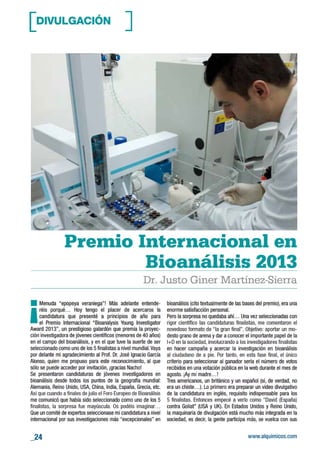 Premio Internacional en Bioanálisis 2013