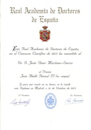 Premio Nacional de Investigación "Juan Abelló Pascual II". RADE 2013.