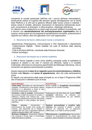 Premio PA sostenibile e resiliente 2021  - Il CRM Roma Capitale