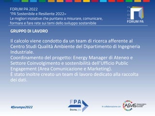Premio PA Sostenibile e Resiliente 2022 - UNIPD - Carbon Footprint - ppt.pptx
