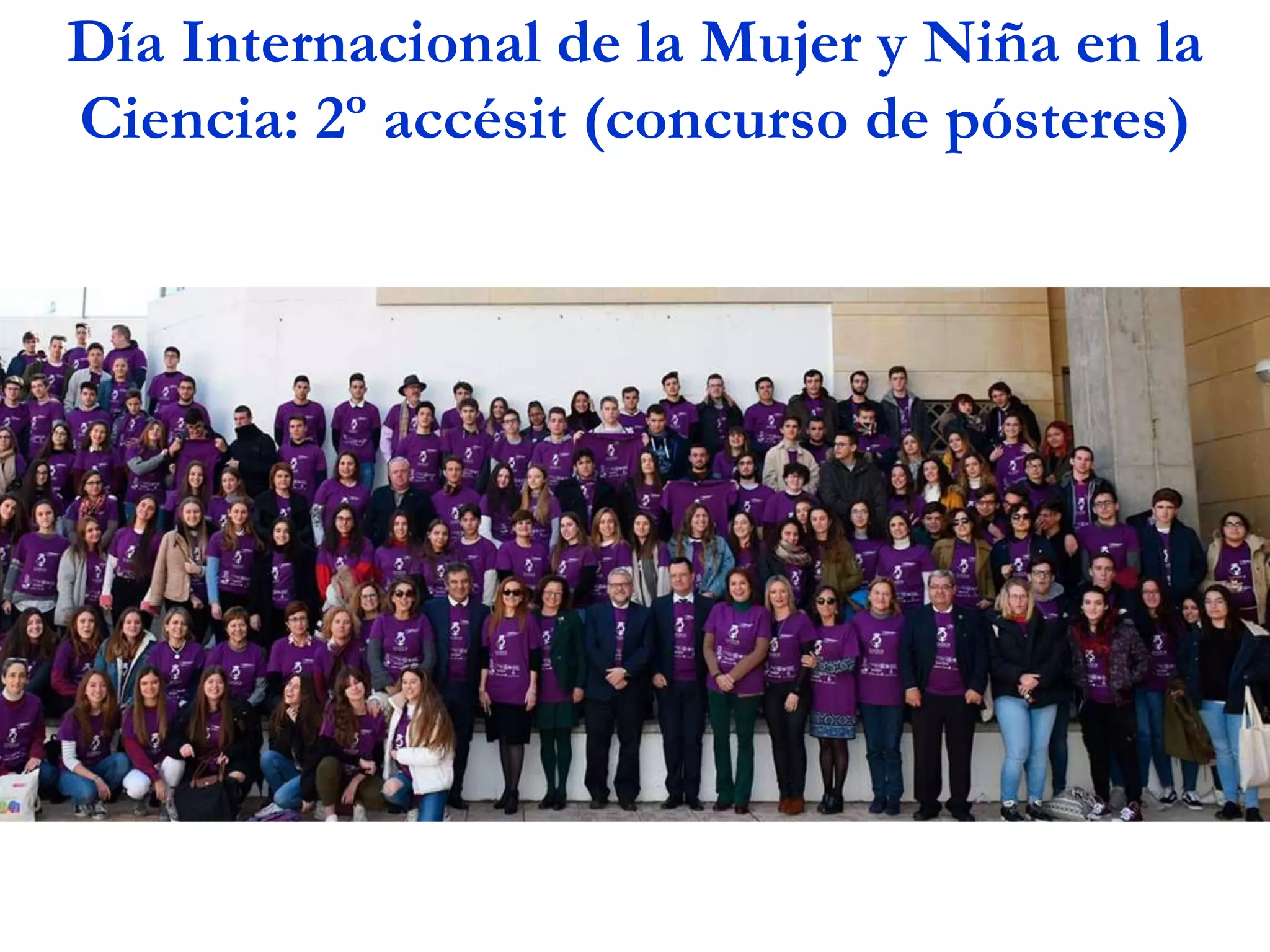 Día Internacional de la Mujer y Niña en la
Ciencia: 2º accésit (concurso de pósteres)