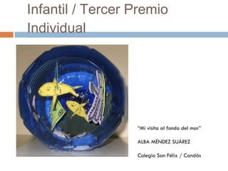 Infantil / Tercer Premio Individual “ Mi visita al fondo del mar” ALBA MÉNDEZ SUÁREZ Colegio San Félix / Candás 
