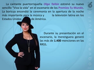 La venezolana Gaby Espino se llevó el premio del Mejor
Presentador de Especiales Favoritos.
“Gracias a toda la gente que
v...