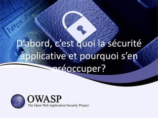 Première rencontre d'owasp québec
