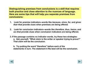 Premises and Conclusions | PPT