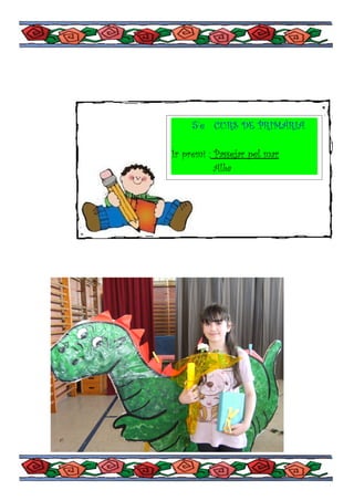 5`e CURS DE PRIMÀRIA

1r premi : Passejar pel mar
           Alba
 