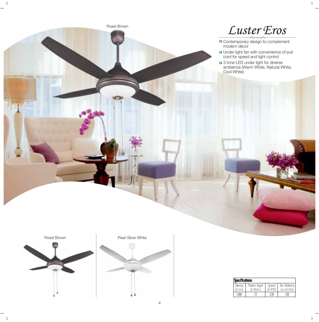 Catalogue of Crompton Energy Efficient Premium Fan