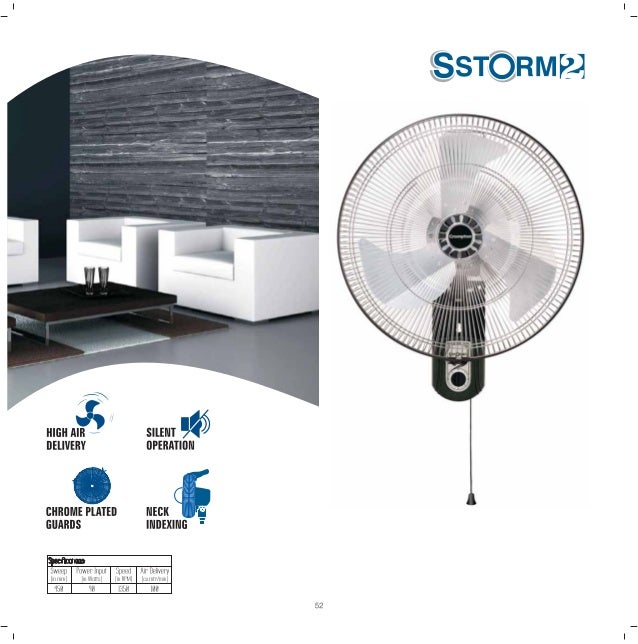 Catalogue of Crompton Energy Efficient Premium Fan
