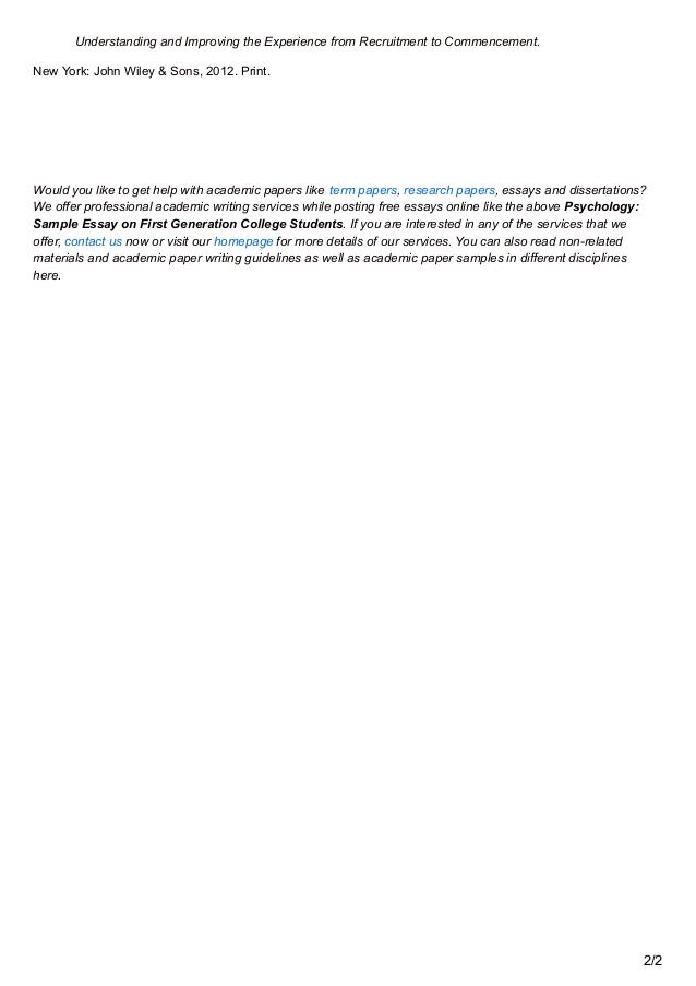 Old English Essay Firstgeneration College Students My Hobby English Essay also Private High School Admission Essay Examples Premiumessaysnet Psychology Sample Essay On First Generation College Essay Proposal Template