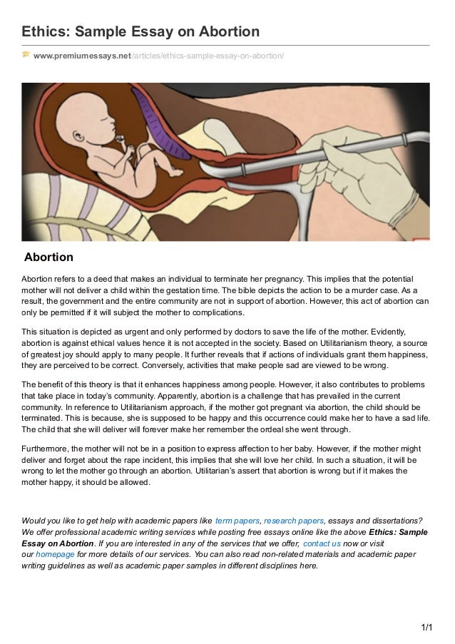 ethical issues on abortion essays