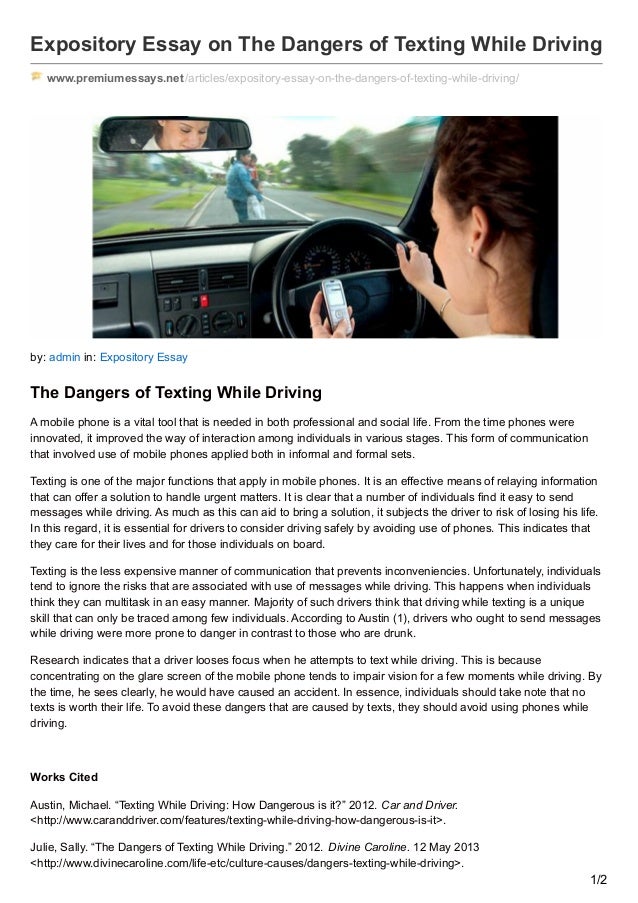 texting while driving essays