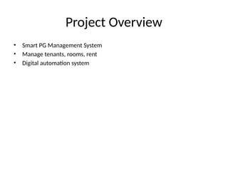 Smart PG Management System: Internship Project on Full-Stack Automation ...