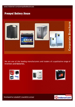 We are one of the leading manufacturers and traders of a qualitative range of
Inverters and Batteries.
 