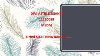 DWI ASTRI DESIANTI
11150099
MSDM
UNIVESITAS BINA BANGSA
 