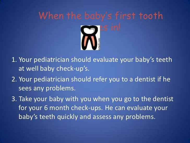 Prenatal and infant oral health