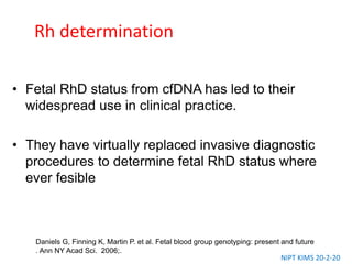 Unity Fetal Rhd Nipt Prenatal foetal genetic diagnosis using maternal blood sample ppt | PPTX