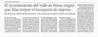 Artículo prensa ayto exige alsa mejora linea