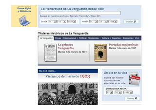 Prensa digital y bibliotecas -
presentación UAB 23 marzo 2010
 