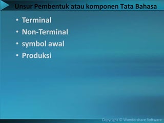 Prensentasi teknik kompilasi makalah syntax programming langgue | PPTX