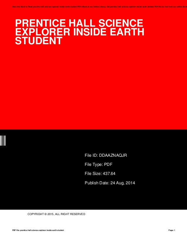 Prentice hallscienceexplorerinsideearthstudent