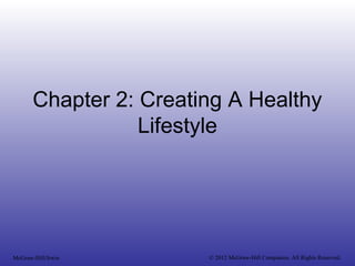 Chapter 2: Creating A Healthy
Lifestyle
McGraw-Hill/Irwin © 2012 McGraw-Hill Companies. All Rights Reserved.
 