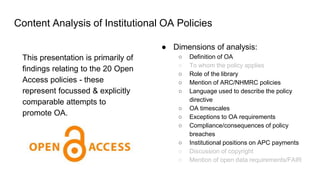 Open Access policies at Australian universities