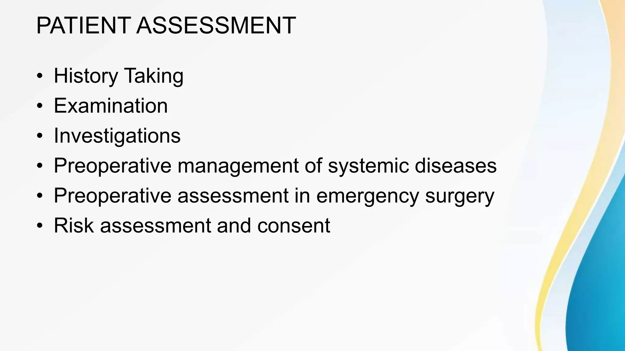 Pre Operative Work Up PRE OPERATION PREPARATION | PPTX