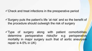 Perioperative Risks PRE OPERATION PREPARATION | PPTX