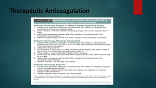 Therapeutic Anticoagulation
 