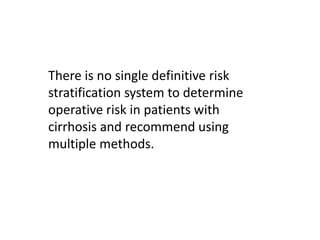 Pre operative assessment & optimization in CLD for non transplant ...