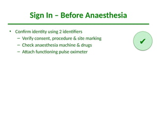 Comprehensive Preoperative Checklist for Safe Surgery Based on WHO ...