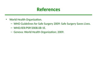 Comprehensive Preoperative Checklist for Safe Surgery Based on WHO ...