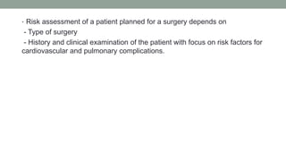 Preoperative Evaluation of a surgical patient | PPTX