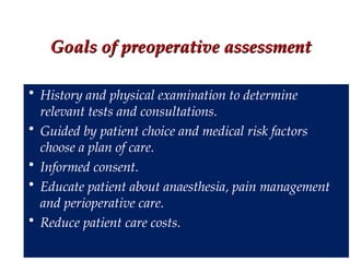 Comprehensive Guide to Safe Pre-Operative Evaluation and Risk ...