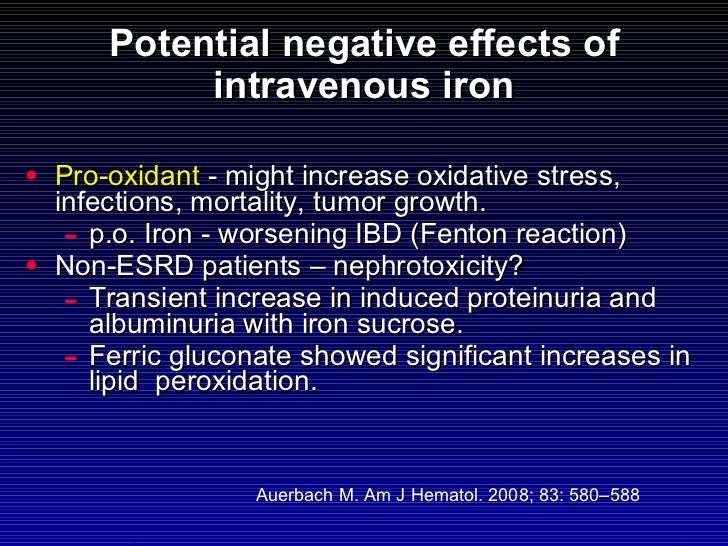 Preoperative use of parenteral iron
