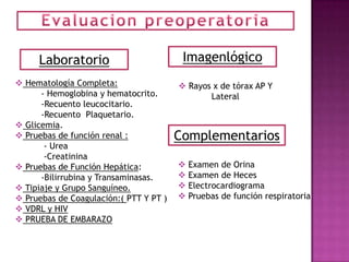 Examen preoperatorio embarazo deals