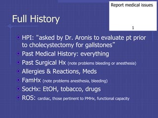 Hpi Ros Preop Evaluation | PPT