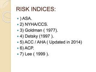 THE AMERICAN HEART
ASSOCIATION EVIDENCE BASED
SCORING SYSTEM
CLASSIFICATION OF RECOMMENDATION :
Class I : conditions for w...