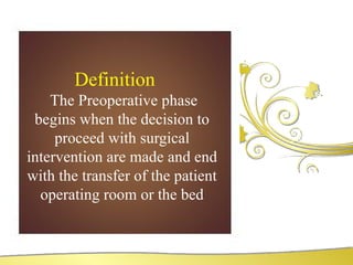 Comprehensive Guide to Preoperative Nursing Care and Assessment | PPTX