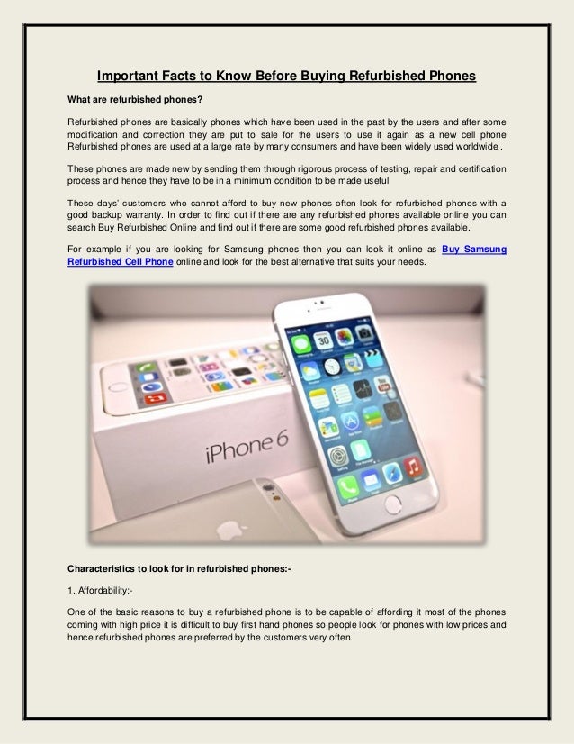 can i buy refurbished phone