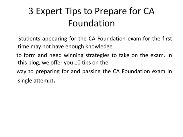 ca foundation course | PPT