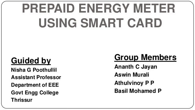 prepaid energy meter using smart card