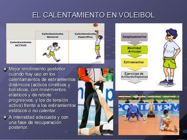 Resultado de imagen de calentamiento específico de voleibol