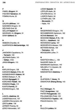 Preparacion creativa de aperturas