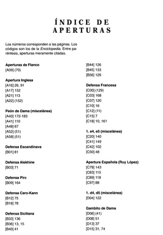 Preparacion creativa de aperturas