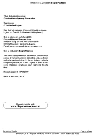 Preparacion creativa de aperturas