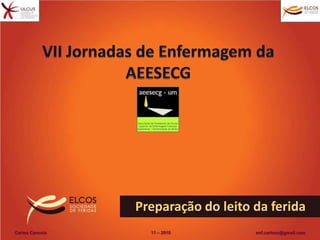 VII Jornadas de Enfermagem da AEESECG  Preparação do leito da ferida  Carlos Cancela 		                                 11 – 2010               enf.carlosc@gmail.com 