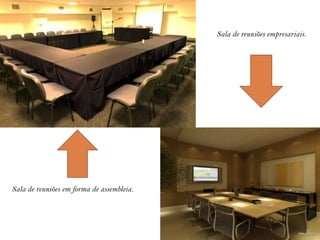 Sala de reuniões empresariais.

Sala de reuniões em forma de assembleia.

 