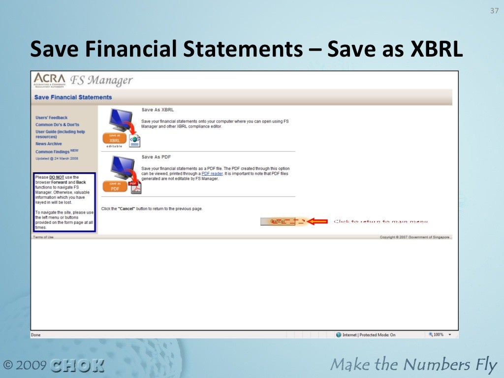 Preparation Of Financial Statements In Xbrl Format