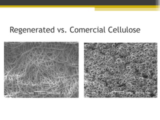 Regenerated vs. Comercial Cellulose

 